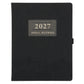 2027 John Maxwell A4 Diary - Daily Planner - Black - Grey - Imitation Leather