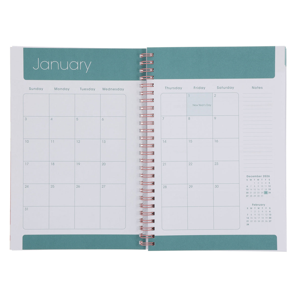 2027 Diary - Daily Planner - Inspirational - Focus on What Matters - Wirebound
