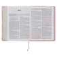 NLT Pink Floral Faux Leather Bible Large Print
