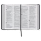 NLT Black Pattern Faux Leather Bible Large Print