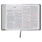 NLT Black Pattern Faux Leather Bible Large Print