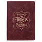 With God All Things Are Possible Faux Leather Journal