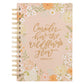Consider How the Wildflowers Grow Orange Hardcover Wirebound Journal