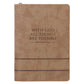 With God All Things Are Possible Faux Leather Journal with Zipped Closure
