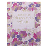 Promises to Bless Your Heart Purple Floral Coloring Book (Paperback)