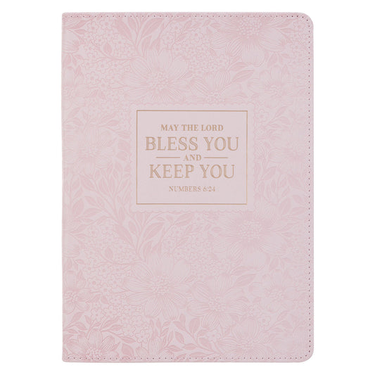 Bless You and Keep You Pink Faux Leather Journal