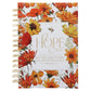 Hope Orange Floral Hardcover Wirebound Journal