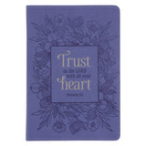 Trust in the Lord with All Your Heart Purple Faux Leather Journal