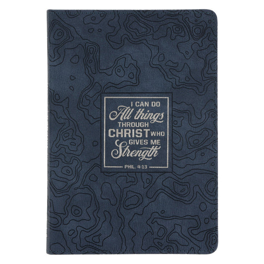 I Can Do All Things Through Christ Who Gives Me Strength Faux Leather Journal
