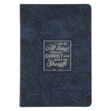 I Can Do All Things Through Christ Who Gives Me Strength Faux Leather Journal
