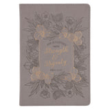 She Is Clothed with Strength and Dignity Faux Leather Journal