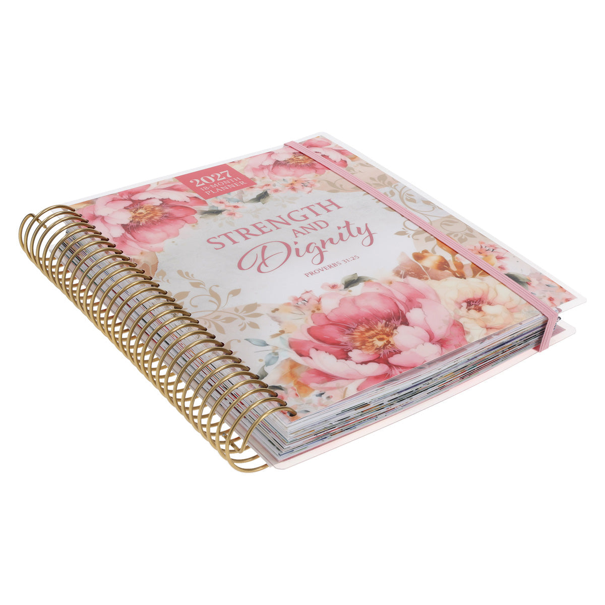 2027 Diary - 18-Month Planner for Women - Strength and Dignity - Wirebound