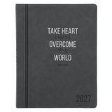 2027 A4 Executive Diary - Daily Planner - Take Heart - Faux Leather