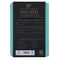 KJV Aqua Floral Genuine Leather Compact Large Print Bible