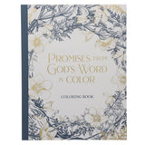 Promises from God's Word in Color Blue Floral Coloring Book (Paperback)