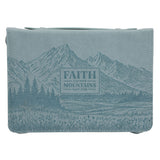 Faith Can Move Mountains Faux Leather Bible Bag
