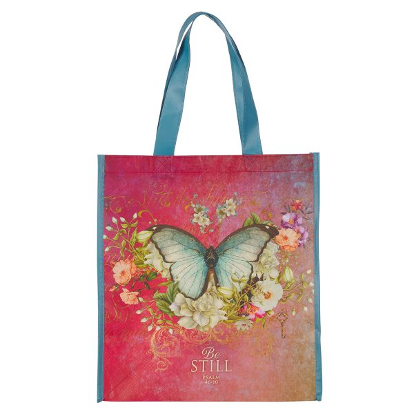 Be Still Non-Woven Tote Bag - Psalms 46:10 - Image 1