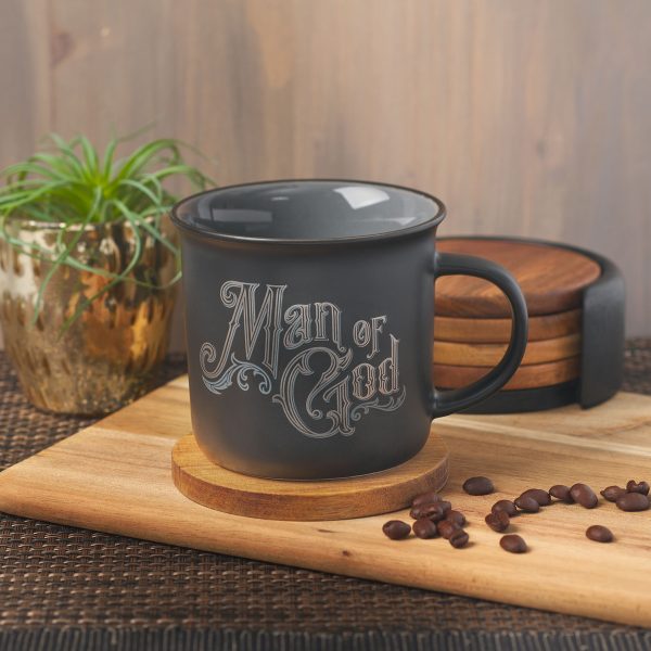Man Of God Black And Grey Ceramic Mug - 1 Timothy 6:11 - Image 3