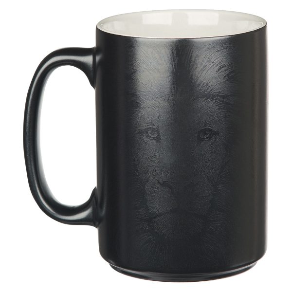 Be Strong And Courageous Black Ceramic Mug - Joshua 1:9 - Image 2