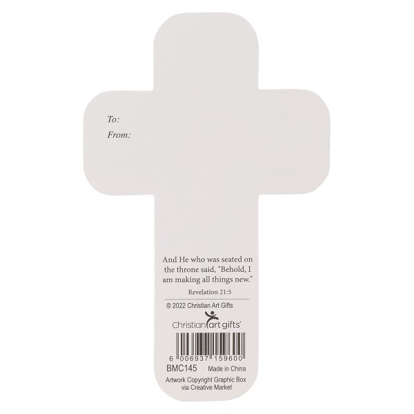 He Is Risen Flower Cross Bookmark Set Of 6 - Matthew 28:6 - Image 2
