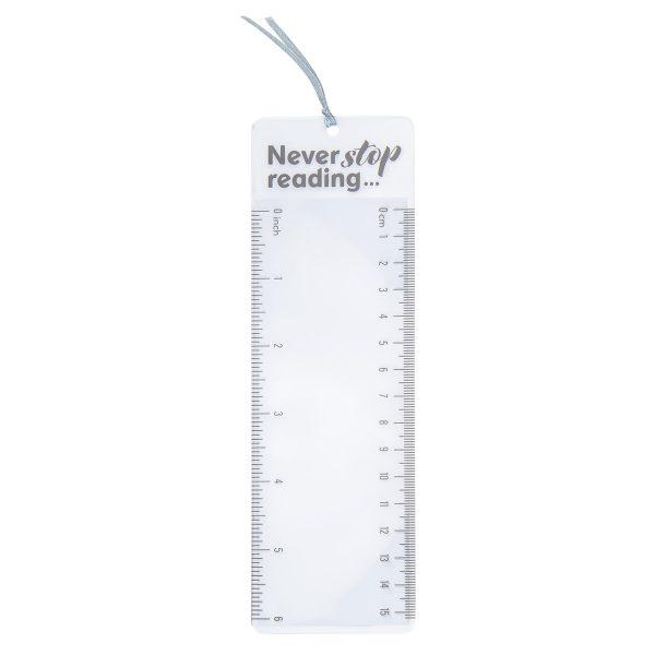 Never Stop Reading Magnifying Bookmark - Image 1