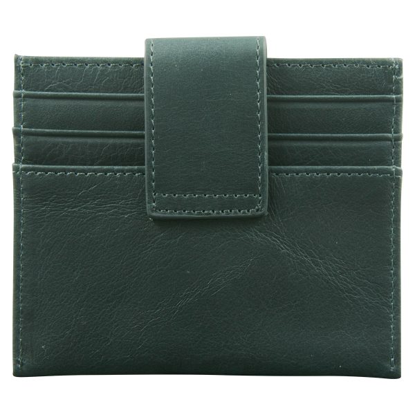 Genuine African Leather Dark Charcoal Wallet With Clip Closure - Image 2