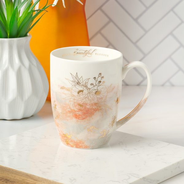 Brave Beautiful Blessed Floral Ceramic Mug - Image 3