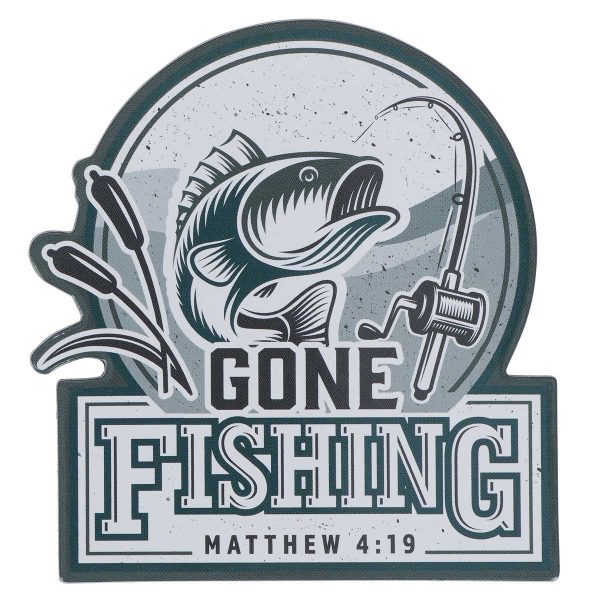 Gone Fishing Magnet with a Message - Image 1