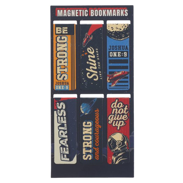 Be Strong and Courageous Six-Piece Magnetic Bookmark Set - Image 1