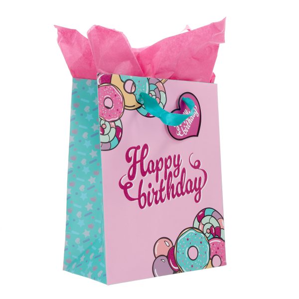 Rejoice in the Lord Always - Happy Birthday Medium Gift Bag with Gift Tag - Image 3