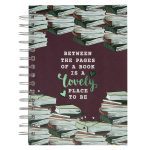 Between The Pages Of A Book Is A Lovely Place To Be Large Hardcover Wirebound Journal - Image 2