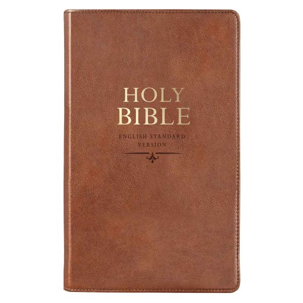 ESV Tan Brown Faux Leather Standard Bible - Image 1