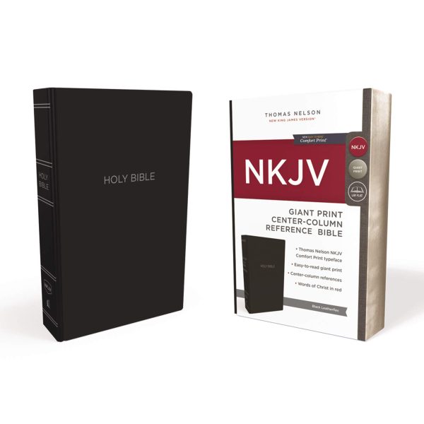 NKJV C / Column Ref Bible Giant Print Black (Imitation Leather) - Image 2