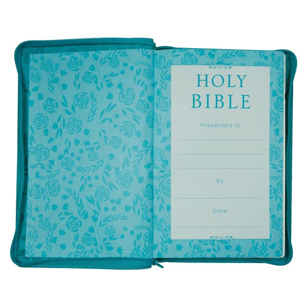 ESV Turquoise Faux Leather Standard Bible Thumb Indexed With Zip - Image 5