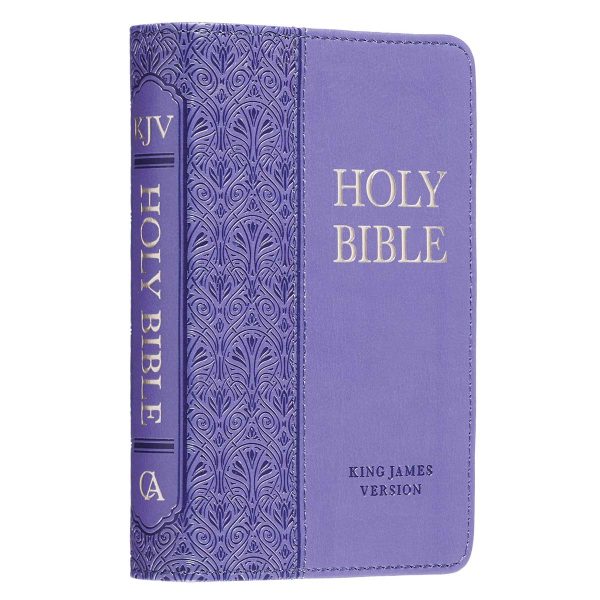 KJV Purple Faux Leather Mini Pocket Bible - Image 1