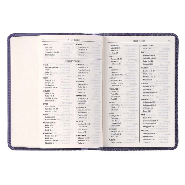 KJV Purple Faux Leather Mini Pocket Bible - Image 4