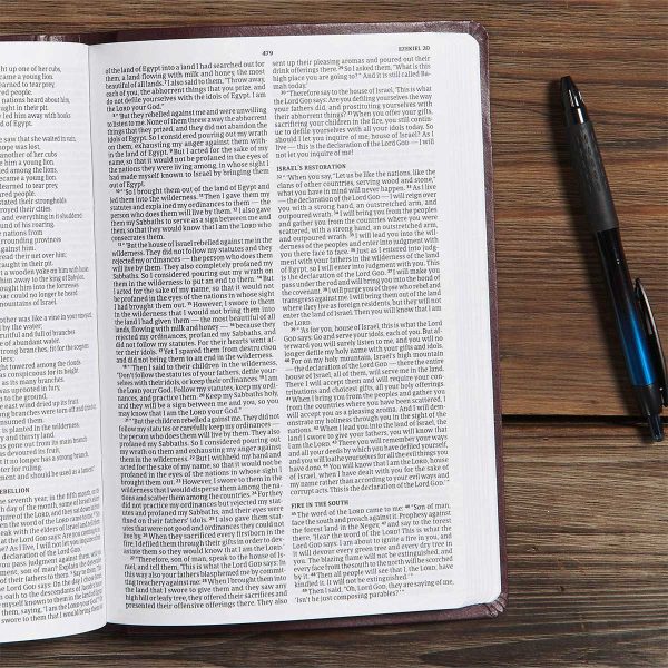 CSB Burgundy Imitation Leather Gift & Award Bible - Image 3
