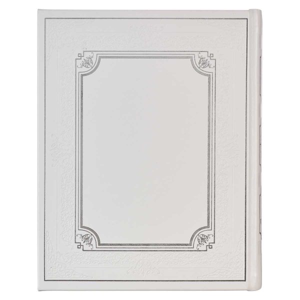 KJV White Faux Leather Family Bible Double Column Format - Image 2