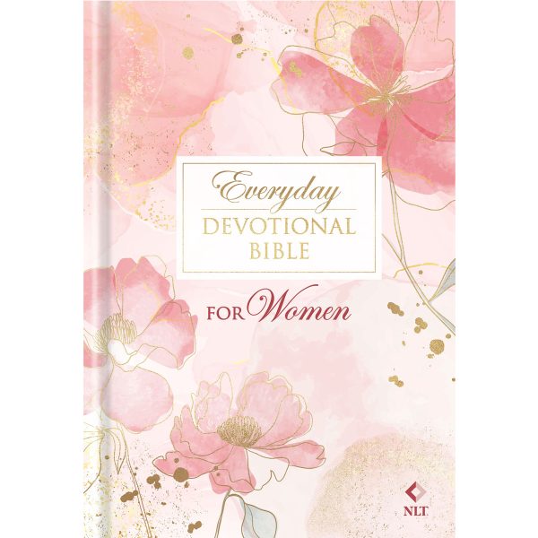 NLT Pink Floral Hardcover Everyday Devotional Bible for Women - Image 1