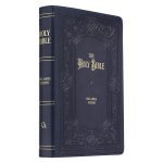 KJV Midnight Blue Antique Frame Faux Leather Full-Size Bible Giant Print Indexed - Image 3