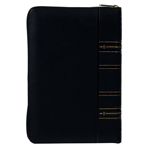 NLT Black Faux Leather Flexcover Compact Bible With Zip - Image 2