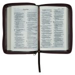 NLT Brown Faux Leather Flexcover Compact Bible With Zip - Image 6