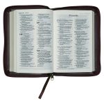 NLT Brown Faux Leather Flexcover Compact Bible With Zip - Image 7