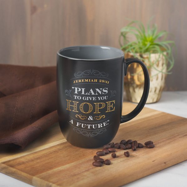 Plans To Give You Hope And A Future Black And Grey Ceramic Mug - Jer 29:11 - Image 7