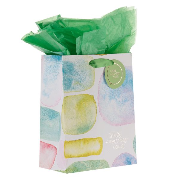 Make Every Day Count Smooth Sea Glass Medium Gift Bag with Gift Tag - Image 7