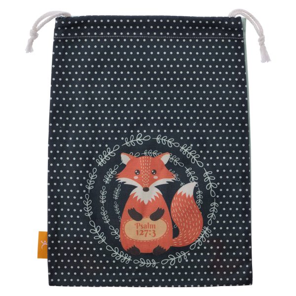 Children Are A Gift From The Lord Large Cotton Drawstring Bag - Ps. 127:3 - Image 3