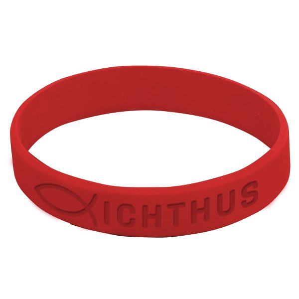 Ichthus Red Silicone Wristbands - Image 2
