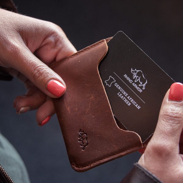 Genuine African Leather Brown Card Holder - Image 10