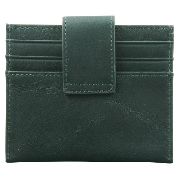 Genuine African Leather Dark Charcoal Wallet With Clip Closure - Image 6