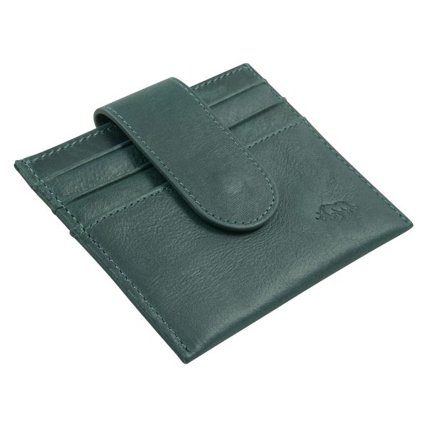 Genuine African Leather Dark Charcoal Wallet With Clip Closure - Image 7